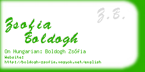 zsofia boldogh business card